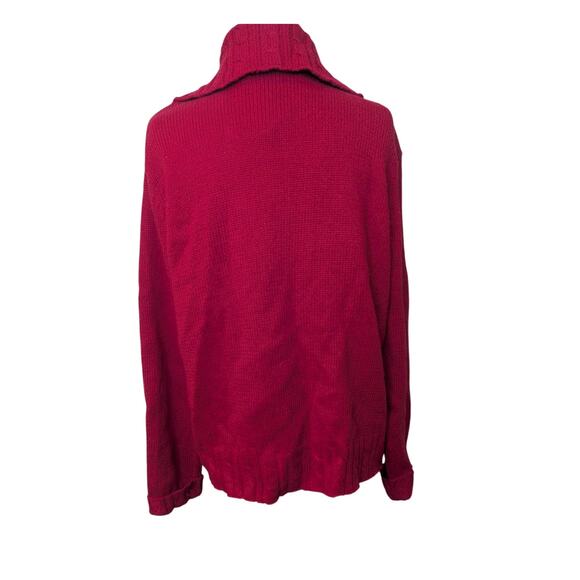 Vintage Tiara International red beaded holiday Christmas sweater cardigan size M - Picture 5 of 10